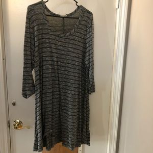 Green & Grey T-shirt Dress